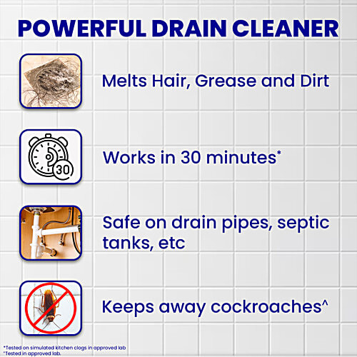 Kiwi Dranex Drain Cleaner, 50 g  Cleans Blocked Drainpipes