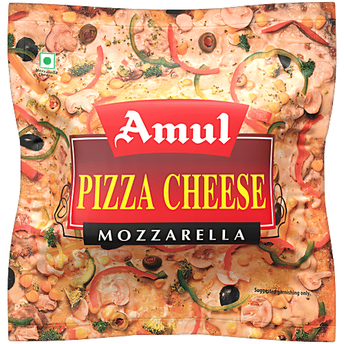 Amul Mozzarella Pizza Cheese Block, 200 g Pouch Zero Added Sugar