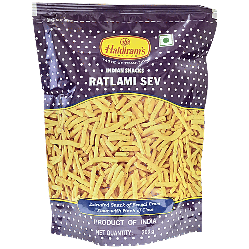 Haldiram's Namkeen - Ratlami Sev, 200 g Pouch 