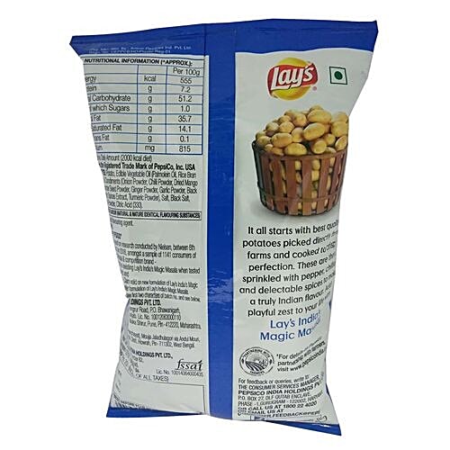 Lays Potato Chips - Indias Magic Masala, 55 g  