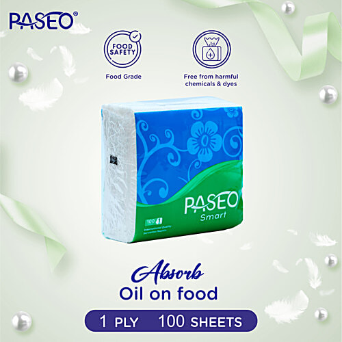 Paseo Luncheon Serviettes Paper Napkins - 1 Ply, 100 Pulls  