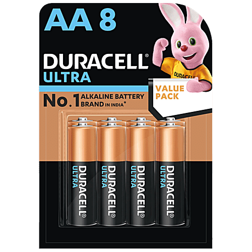 Buy Duracell Battery Aa, 10X More Power 8 pcs Online at Best Price. of Rs 350 bigbasket