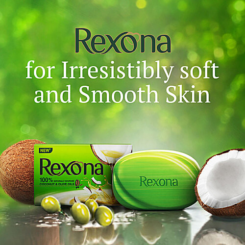 Rexona Coconut & Olive Oil Soap Bar, 100% Naturally Sourced, 150 g  