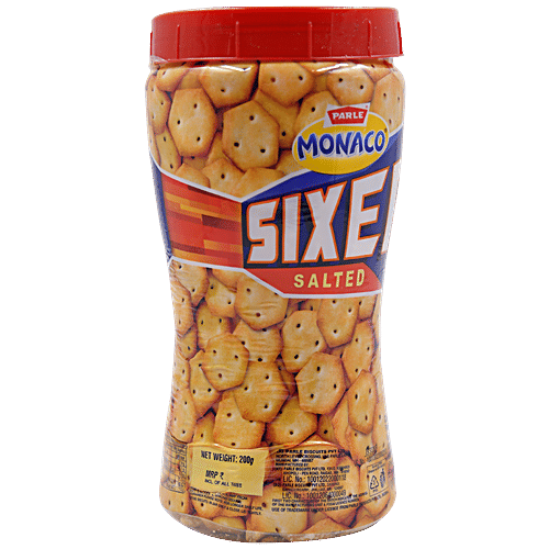 Parle Sixer Biscuits - Salted, 200 g Jar 