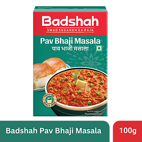 Badshah Pav Bhaji Masala, 100 g Carton Perfectly Blended Spices For Rich Taste & Aroma