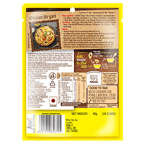 Maggi Cubes - Magic Chicken, 40 g Pouch