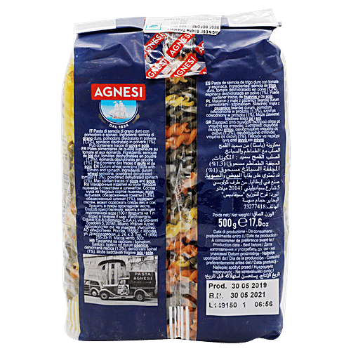 Agnesi Pasta - Le Elichi Tricolore, 500 g Pouch 