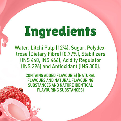 B Natural Litchi Fruit Beverage, 1 L Carton Zero Fat