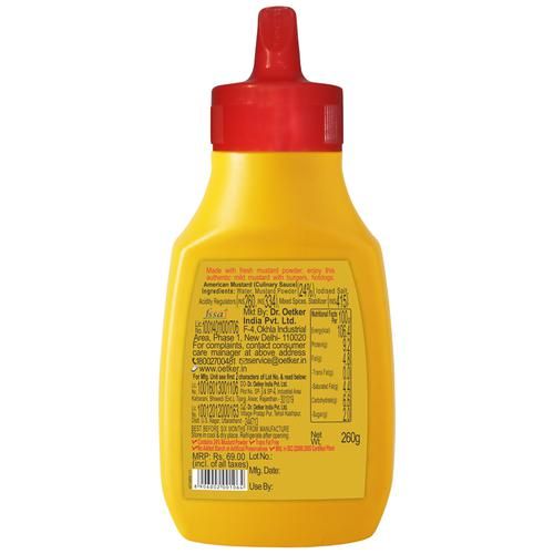 Dr. Oetker FunFoods - American Mustard, 260 g Bottle 