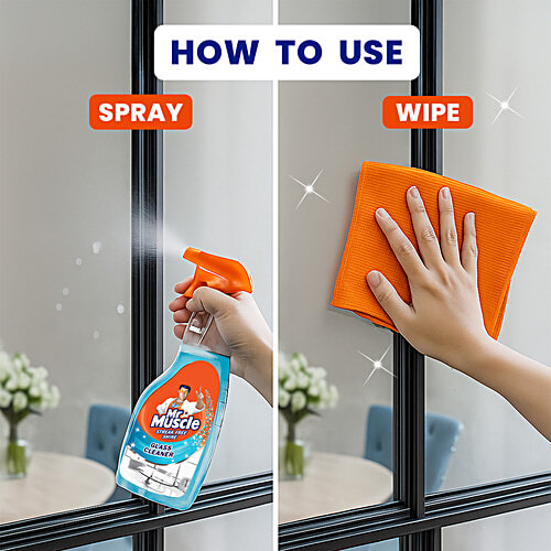 Mr. Muscle Glass and Surface Cleaner Spray, 500 ml  Streak Free