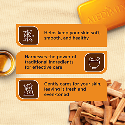 Medimix Ayurvedic Sandal Soap With Eladi Oils, 75 g Carton Effective For Skin Blemishes