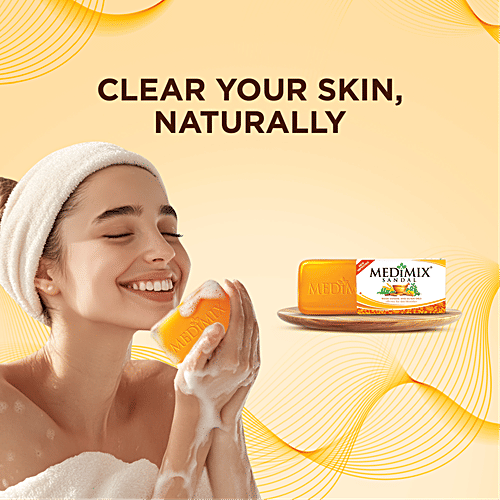 Medimix Ayurvedic Sandal Soap With Eladi Oils, 75 g Carton Effective For Skin Blemishes