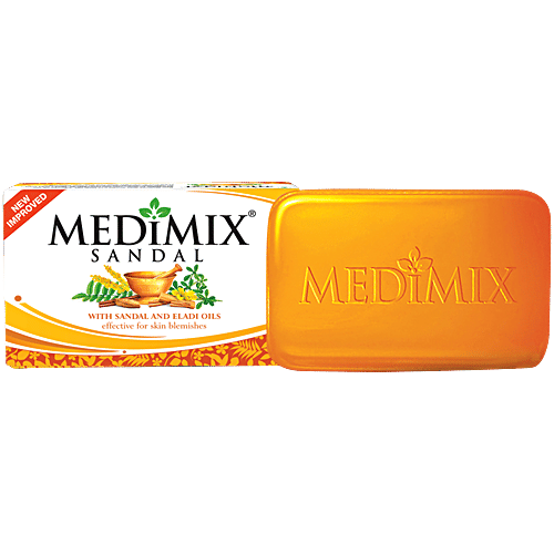 Medimix Ayurvedic Sandal Soap With Eladi Oils, 75 g Carton Effective For Skin Blemishes