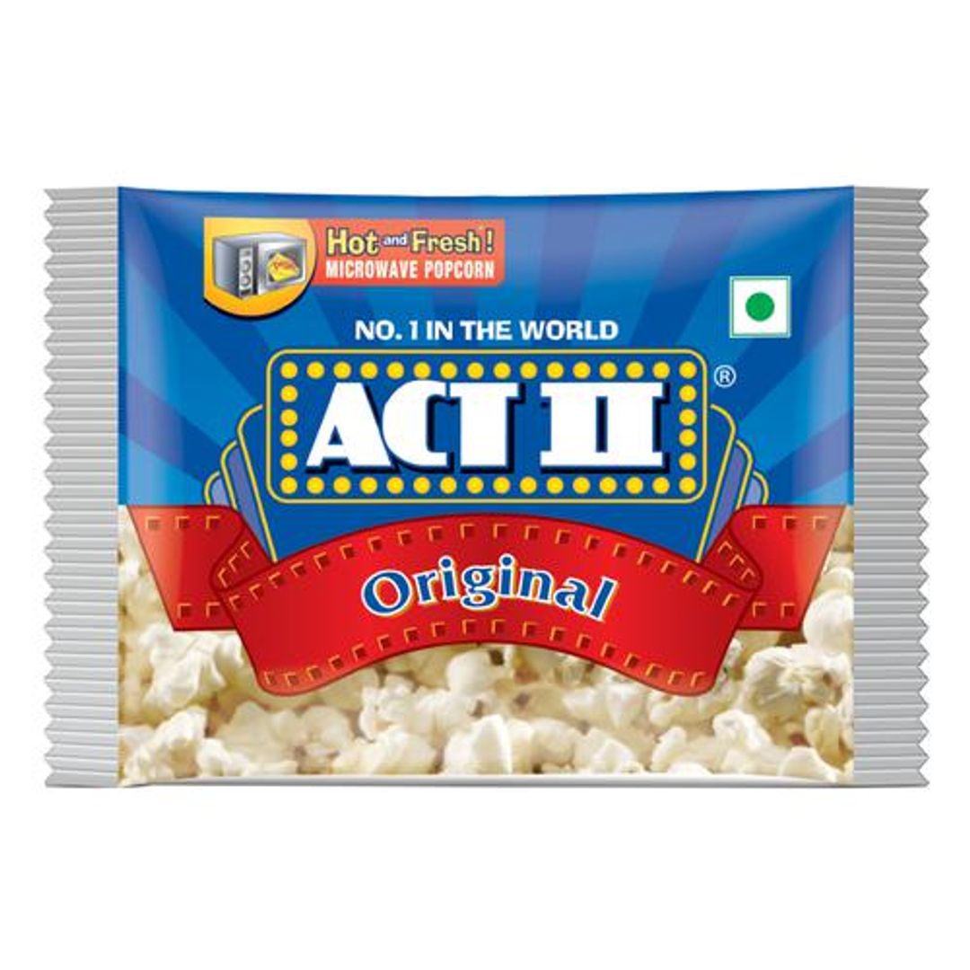 ACT II Microwave Instant Popcorn - Original Snacks, 33 g Pouch
