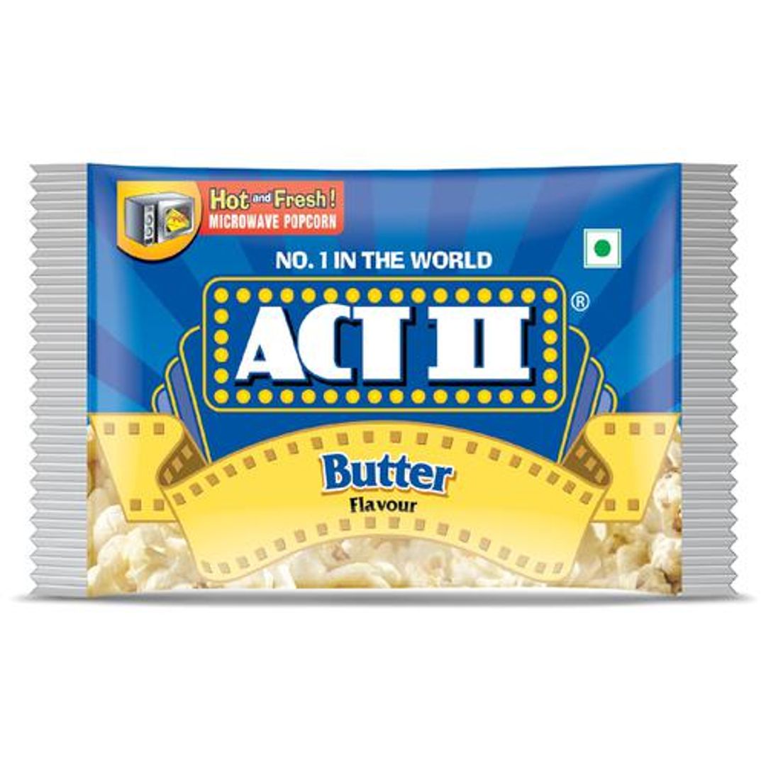 ACT II Microwave Instant Popcorn - Butter Flavour, Snacks, 33 g Pouch