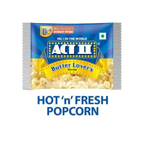 ACT II Microwave Popcorn - Butter Lovers, 33 g Pouch Zero Cholesterol
