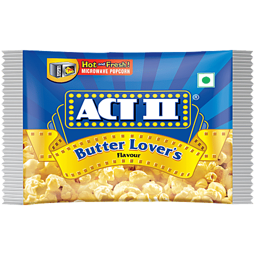 ACT II Butter Lover's Microwave Popcorn - Small Pack, 33 g Hot & Fresh# in mins