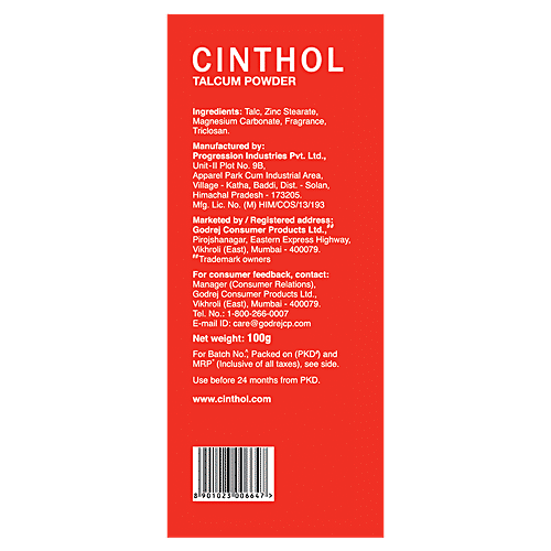 Cinthol Original Talc - Antiperspirant, Germ Protection, Lasting Fragrance, 100 g  