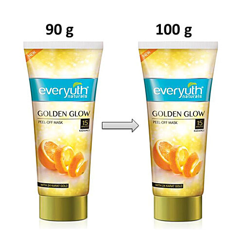 Everyuth Naturals Golden Glow Peel-Off Mask With 24 Karat Gold, 100 g Tube 
