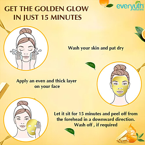 Everyuth Naturals Golden Glow Peel-Off Mask With 24 Karat Gold, 100 g Tube 
