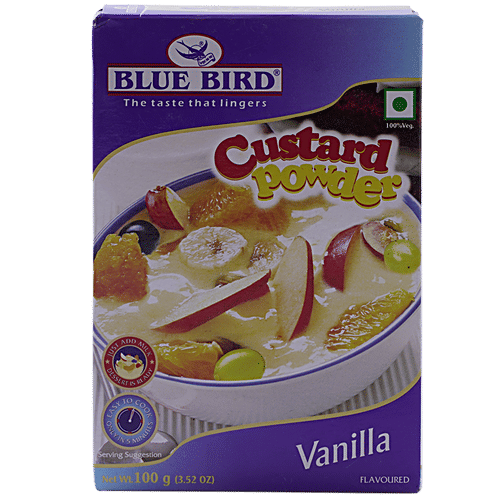 Blue Bird Custard Powder - Vanilla Flavour, 100 g Carton Zero Trans Fat, Zero Cholesterol