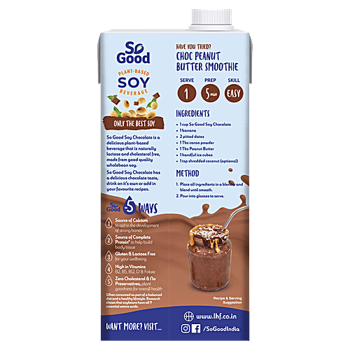 Buy Staeta Fortified Soy Milk Chocolate 1 Lt Carton Online At Best