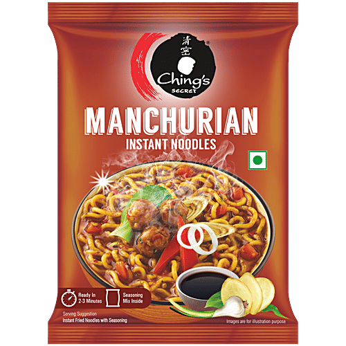 Ching's Secret Manchurian Instant Noodles, 60 g Zero Trans Fat, Ready in 2-3 Minutes