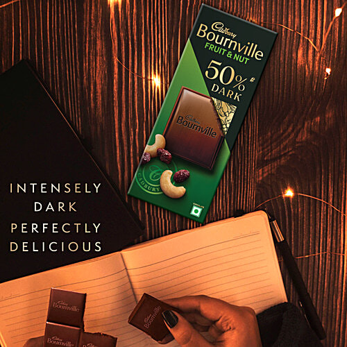 Cadbury Bournville Fruit & Nut 50% Dark Chocolate Bar, 75 g  