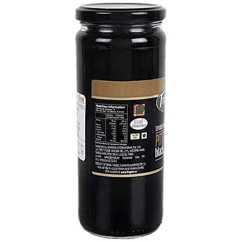 Fragata Spanish Olives - Pitted Black, 440 g Jar Gluten-Free