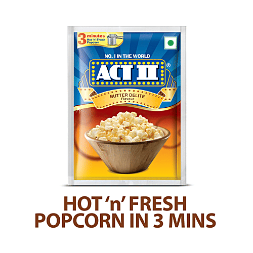 ACT II Instant Popcorn - Butter Delite, 70 g Pouch 