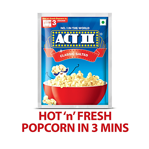 ACT II Instant Popcorn - Classic Salted, 60 g Pouch 