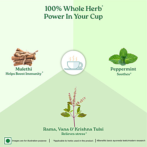 Organic India Infusion Tea - Tulsi Mulethi, 45 g (25 Bags x 1.8 g each) Caffeine Free