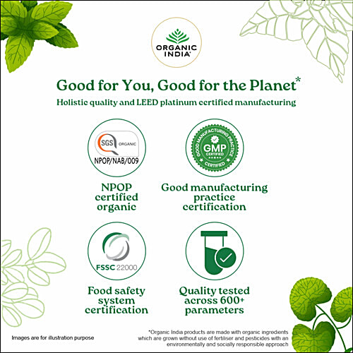 Organic India Infusion Tea - Tulsi Mulethi, 45 g (25 Bags x 1.8 g each) Caffeine Free