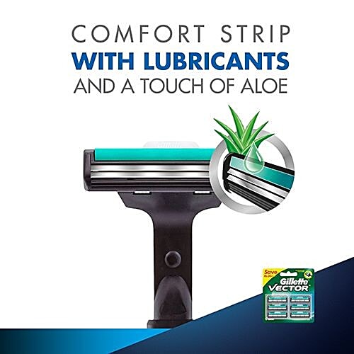 Gillette Vector Plus - Manual Shaving Razor Blades Cartridge, 6 pcs  