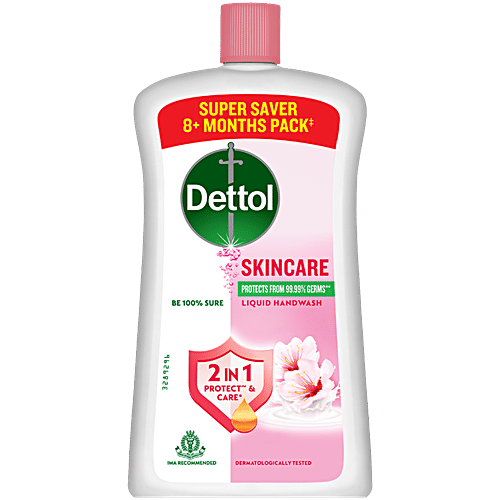 Dettol Skincare Liquid Handwash, 875 ml Refill Pack pH Balanced Everyday Protection