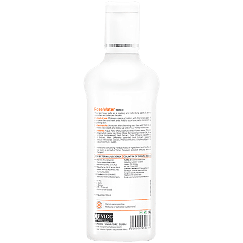 VLCC Rose Water Toner, 100 ml  Suits All Skin Types, Tones & Rejuvenates Skin