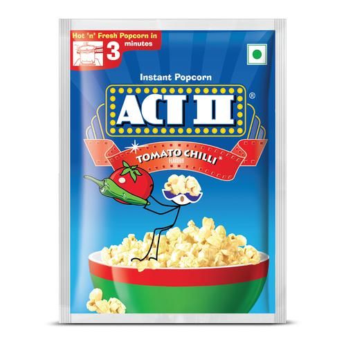 ACT II Instant Popcorn - Tomato Chilli Flavour, Snacks, 59 g Pouch 