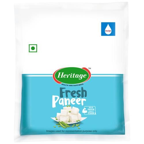 Heritage Fresh Paneer - Rich In Protein & Vitamin A, 200 g Pouch Rich in Milk Proteins