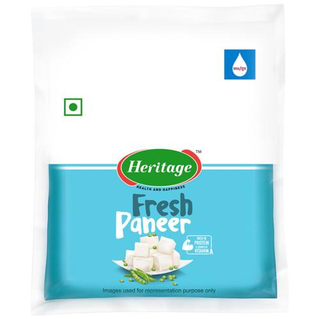 Heritage Fresh Paneer - Rich In Protein & Vitamin A, 200 g Pouch