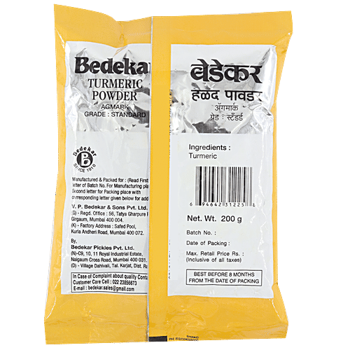 Bedekar Powder - Turmeric, 200 g Pouch 