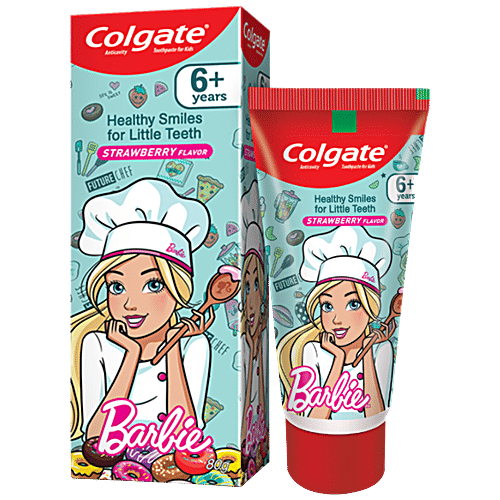 Colgate Kids Toothpaste - 6+ Years, Strawberry Flavour, Barbie, 80 g  Clinically Proven