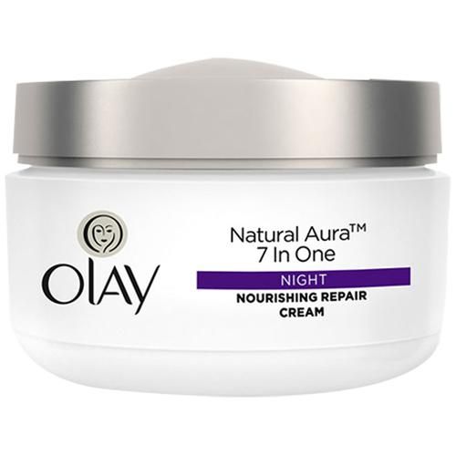 Olay Natural Aura Night Cream - With Vitamin B3, Pro B5, E, 50 g  