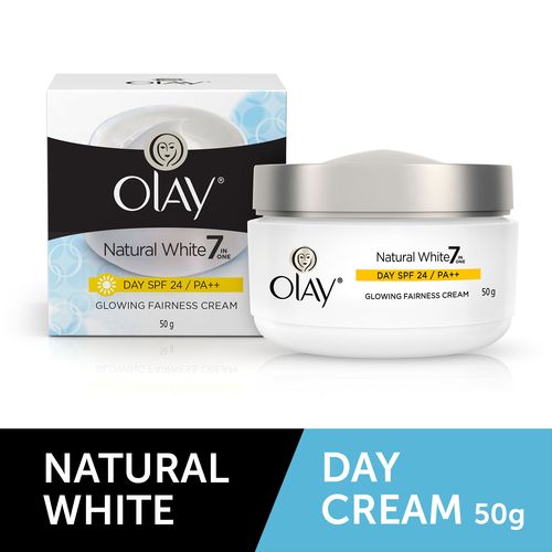 Olay Skin Cream - Natural White All in One Fairness Day - SPF 24, 50 g Carton 