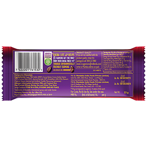 Buy Cadbury Dairy Milk Silk Fruit Nut Chocolate Bar 55 Gm Online At