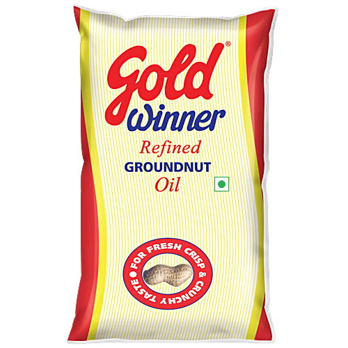 Buy Gold Winner Refined Groundnut Oil 1 Ltr Pouch Online at the Best