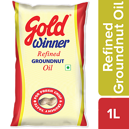 Buy Gold Winner Refined Groundnut Oil 1 Ltr Pouch Online at the Best