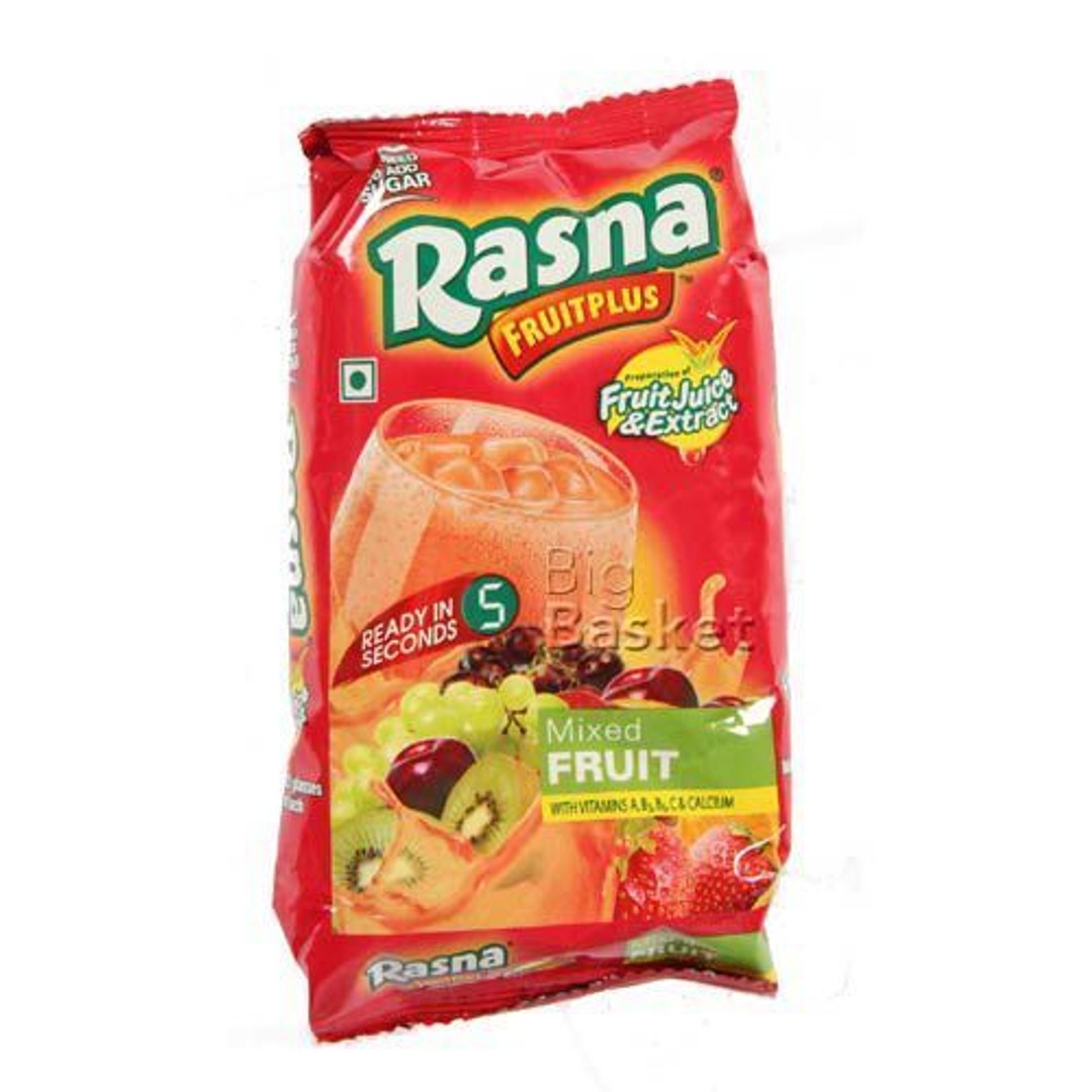 Buy Rasna Fruit Juice Fruit Plus Mixed Fruit 500 Gm Pouch Online at the