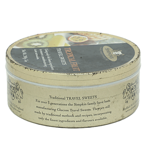 Simpkins  Travel Sweets - Tropical Fruit, 200 g Tin 