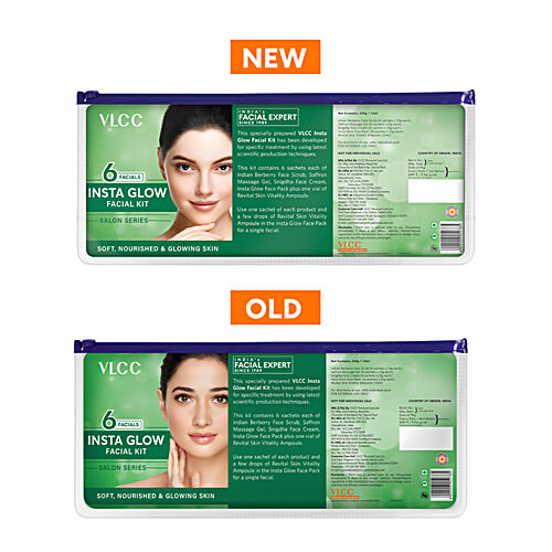 VLCC Salon Series Insta Glow Facial Kit - Soft, Nourished & Glowing Skin, 252 g (6 Facials) 
