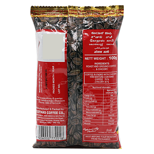 Cothas Coffee Coffee - Powder, Premium Blended, 100 g Pouch 